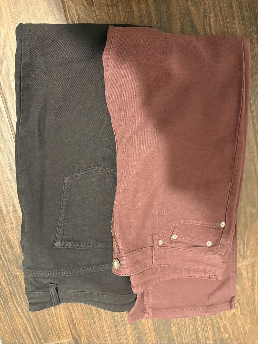 Bershka Kids Denim Pants in Black & Burgundy